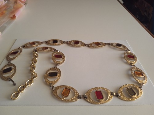 Cintura colore oro con - , pietre