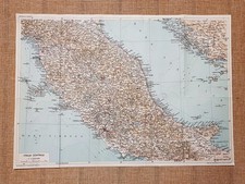 Carta geografica o cartina del 1939 Italia centrale Touring Club Italiano