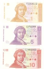 Croazia Banconota 1-5-10