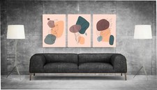 QUADRI MODERNI STAMPA SU TELA NORDICO SCANDINAVO ASTRATTI FIORE CASA FOGLIE T373