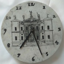 Orologio parete Vintage tondo in marmo bianco carrara Palladio