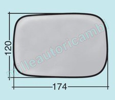 VETRO SPECCHIO RETROVISORE PER