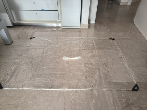 Telo trasparente occhiellato - telo,