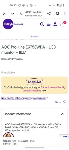 Monitor lcd per - per, aoc