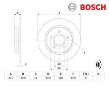 2 pz. Disco freno Bosch