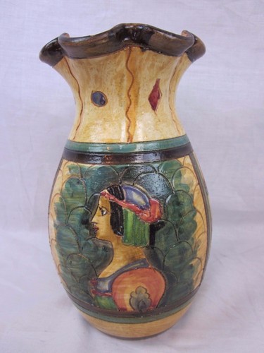 Vaso deruta vintage dipinto - vaso,