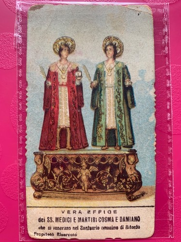 Santino holy card santi - santino,