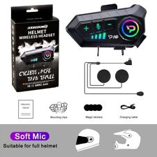 Casco Bluetooth senza Fili per Casco da Moto, Auricolare Impermeabile IPX6, Sof*