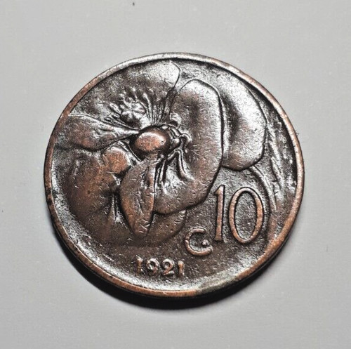 Centesimi 1921 ape vitt - 10,
