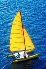 619315 Catamarano e nuotatori a Kaanapali Beach Hawaii poster stampa da parete