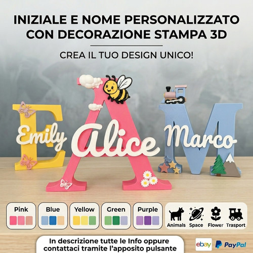 Nome personalizzato con - 3d,