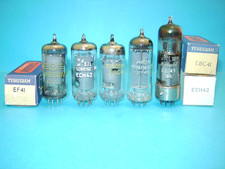 valvole EBC41 + ECH42 + EF41 + EL41 + UY42 provate. Tube Lampe radio ricambio