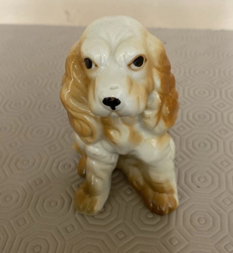 Vintage ceramic golden cocker - ceramic,