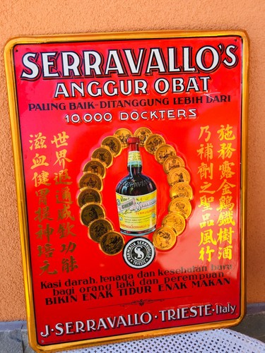 Vecchia tabella pubblicitaria - vecchia,