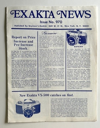 Exakta news catalogo - n.,