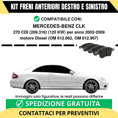 Pastiglie freno anteriori per - pastiglie,