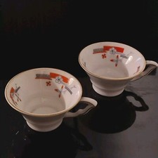 COPPIA DI ANTICHE TAZZINE DA CAFFÈ RICHARD GINORI DECÒ ANNI 30/40