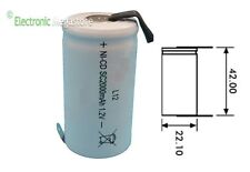 Batteria SC 1.2v 2000 mAh ni-cd ricaricabili per saldatura (10 pezzi)