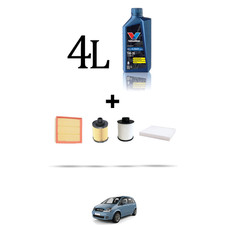 HOFFCAR Kit tagliando 4 FILTRI e 4L OLIO per Opel Meriva A 1.3 CDTI 55kw dal 200