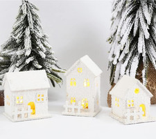 3 Pezzi Villaggio Natalizio