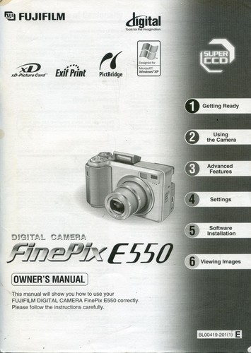 Fuji finepix e550 manuale - e550,