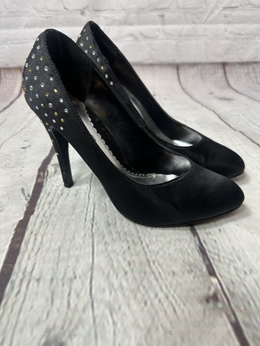 With love black satin - satin, stiletto
