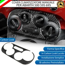 COVER CLIMATIZZATORE MANUALE IN CARBON LOOK LUCIDO PER ABARTH 500 595 695