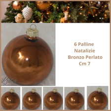 6 Palline natalizie bronzo per