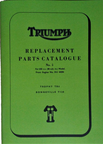 Libretto ricambi triumph - libretto,