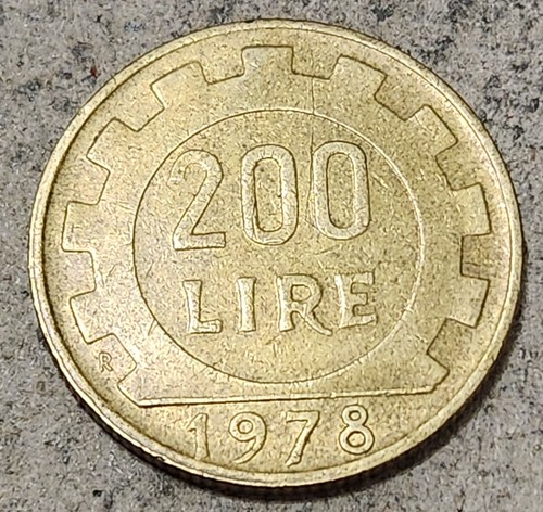 Italy 200 lire coin - lire,