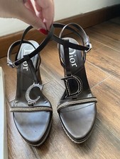 Tacchi/sandalo Dior Vintage Marrone, 0 Segni D’usura Dettagli Logo ChristianDior