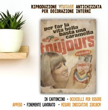 TOUJOURS MAGGIORA CARAMELLE PUBBLICITARIO VINTAGE POSTER NEGOZIO MARISA SANNIA