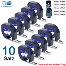 91221 Nastro per Dymo Letra Tag Band LT-100T LT-100H XR XM Bianco 12mm 1/2"