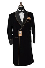 Uomo Nero Fumare Abito Lungo Designer Elegante Festa Matrimonio Indossare Giacca