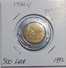 Italia 500 lire, 1992 - KM 111