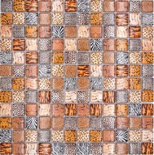 Mosaico piastrelle marrone - piastrelle,