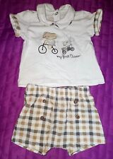 Completo Estivo Pantaloncino Maglietta Tuta Pigiama neonato Chicco 3 Mesi 56 Cm
