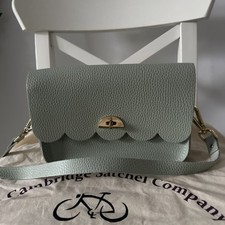 Borsa Cambridge Satchel Company The Small Cloud in pelle verde menta grana celtica