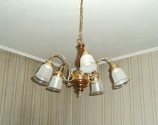 Lampadario vintage a 5 bracci