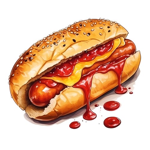 Adesivo auto hot dog fast - auto,