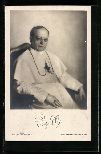 Cartolina papa pio seduto - cartolina,