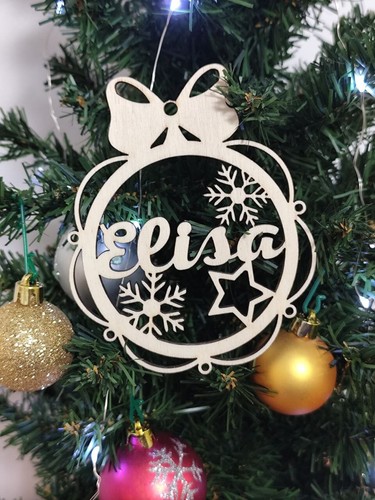 Pallina natale con nome in - di,