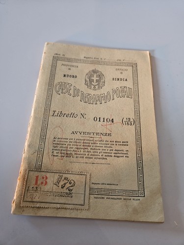 Vecchio libretto casse - libretto, di