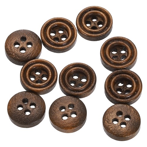 10pcs bottoni legno 18l per - 10pcs,