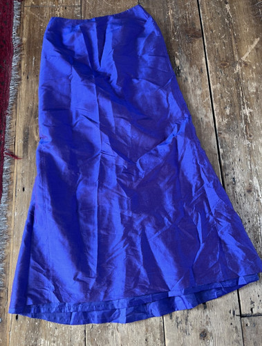 Maxi gonna pura seta blu - gonna,