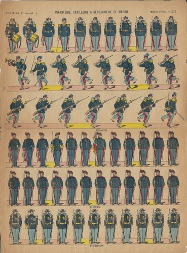 Stampa antica soldatini - stampa, di