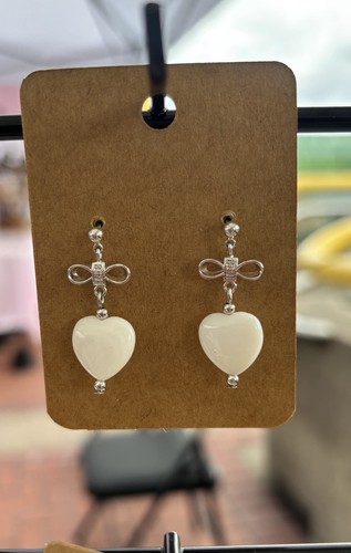 Orecchini cuore pietra