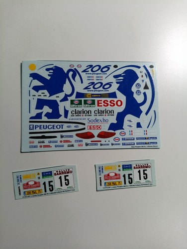 Decals peugeot 206 wrc - 1/43,