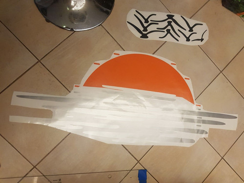 Adesivo sole tramonto con - adesivo,