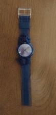 Orologio POP SWATCH donna * cinturino blu con rose
